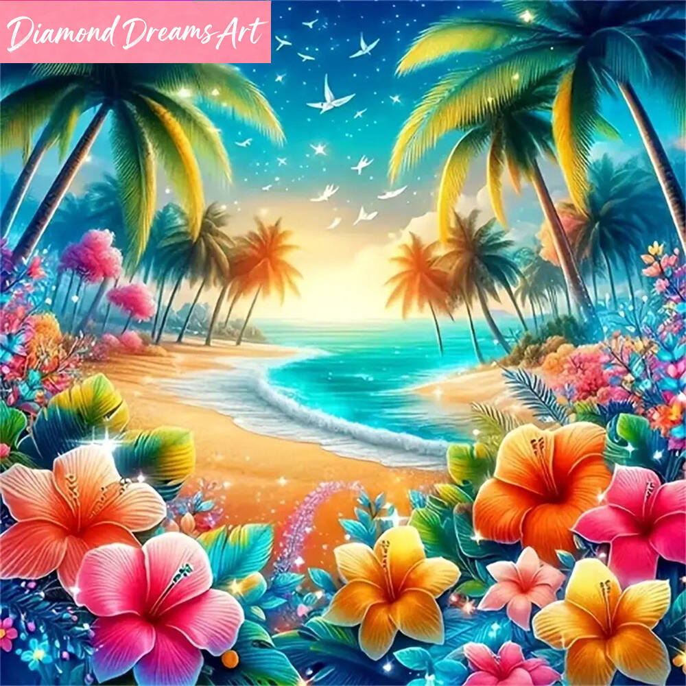 Embroidery Uae - Diamond Painting seaside landscape DIY Full