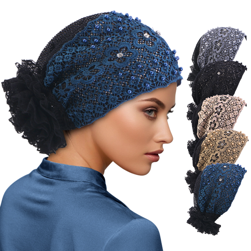 Embroidery Hat Machine - New Elegant Lace Embroidered Floral Beaded