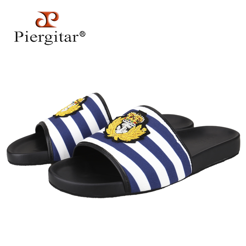 Embroidery Style - Piergitar Blue And White Checkered Canvas