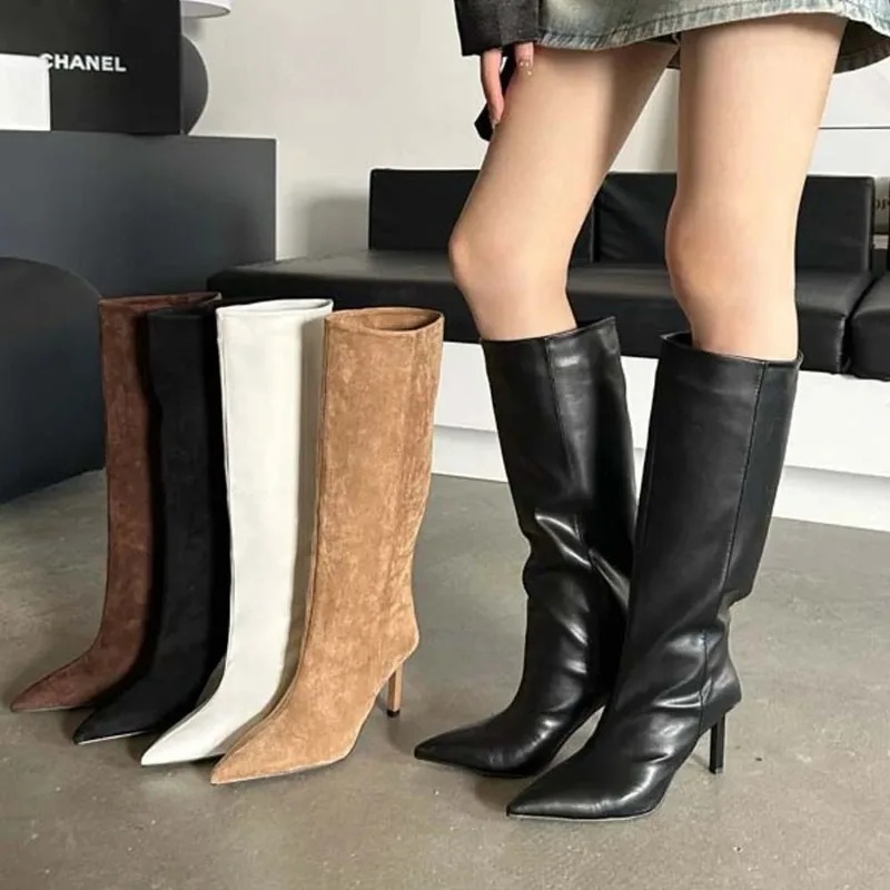 Embroidery Designer - Luxury Women Long Boots Fashion Suede