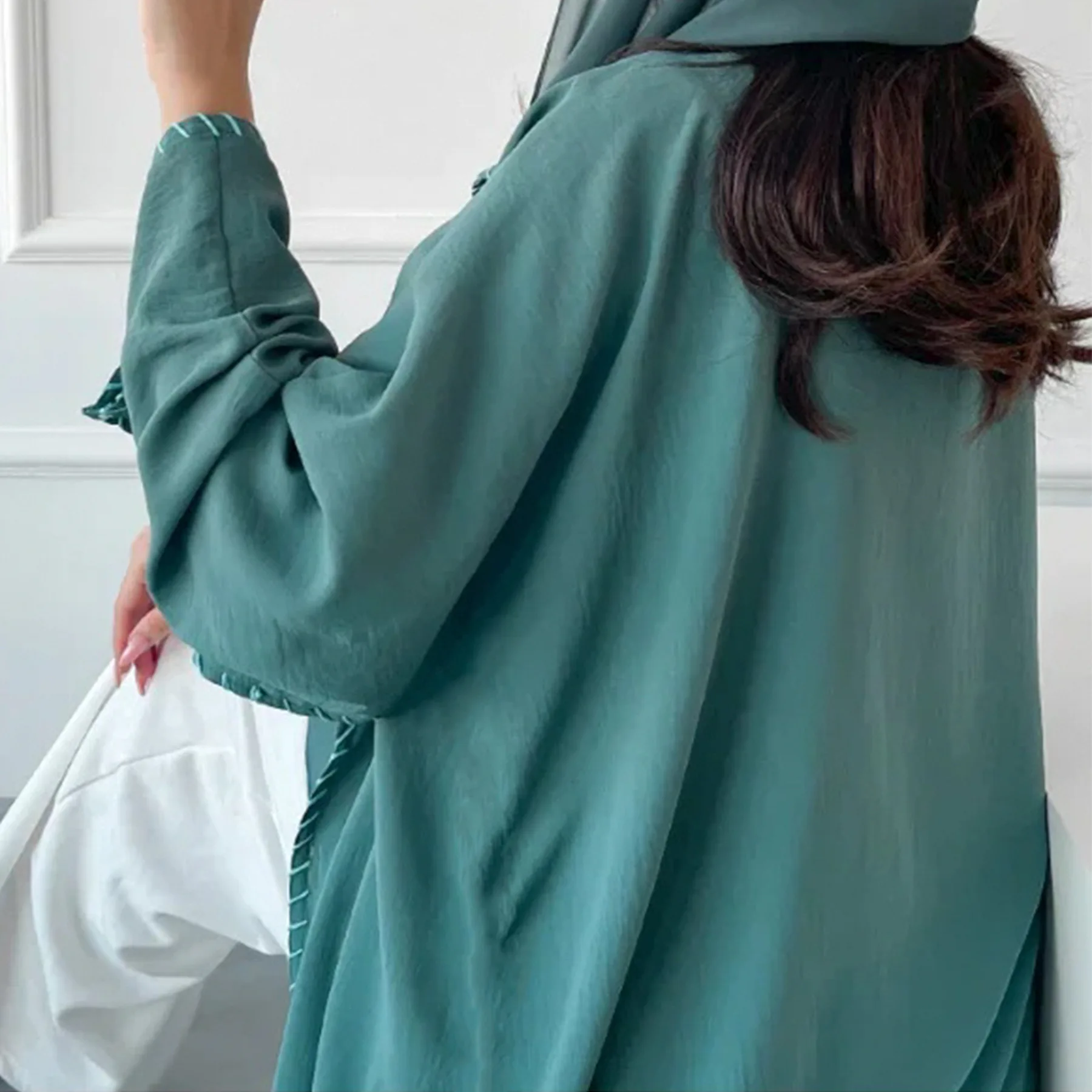 Embroidery Kebaya - Morocco Kimono Open Abayas Luxury Dubai
