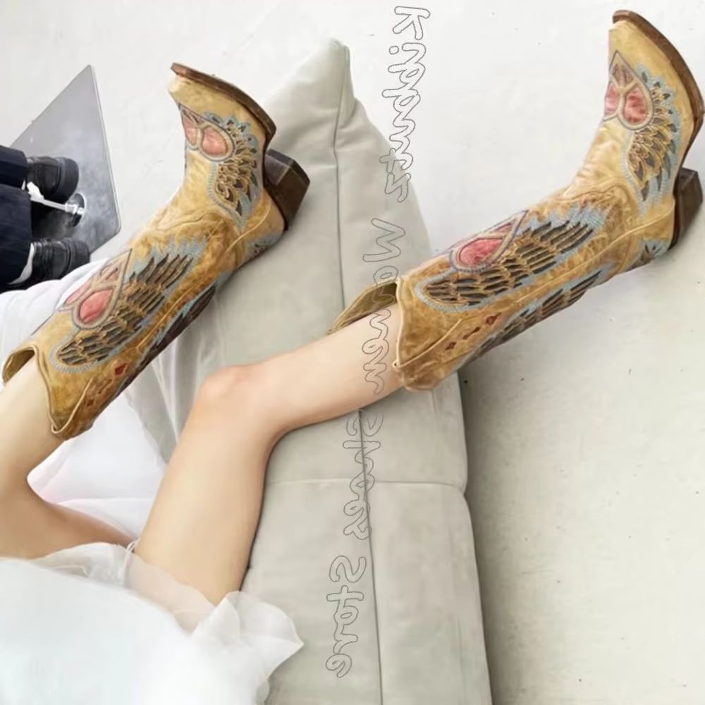 Embroidered Cowboy Western Boo - огляд і ціна Embroidery On Leather