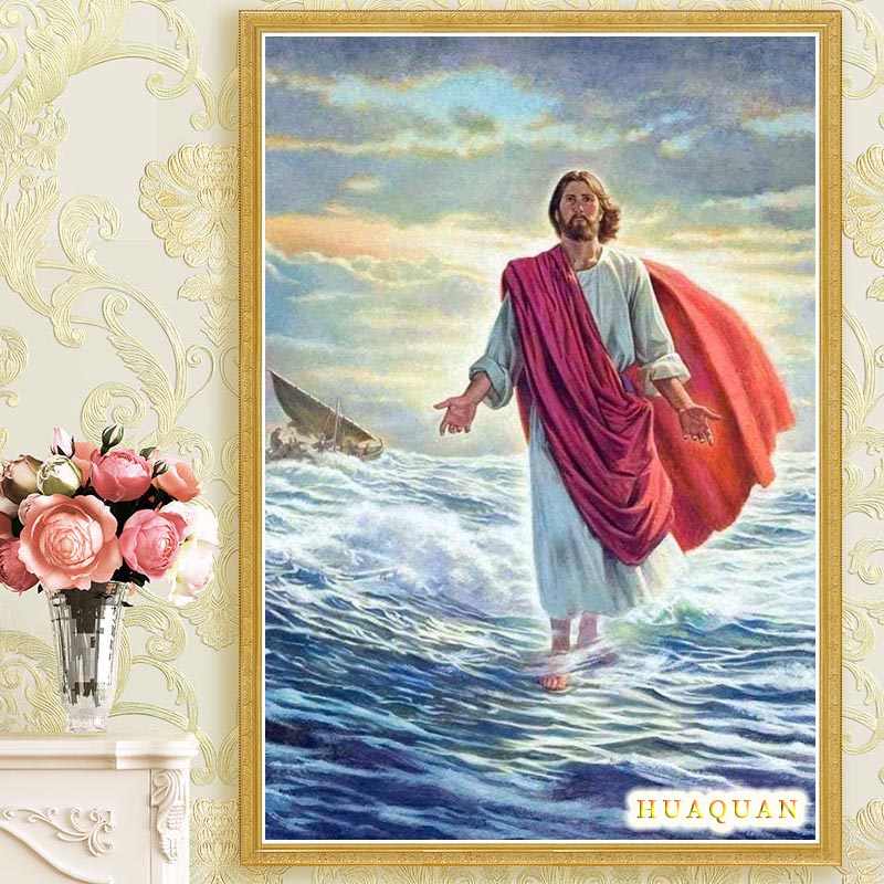 Christianity Jesus Walked On T - огляд і ціна Embroidery Jesus
