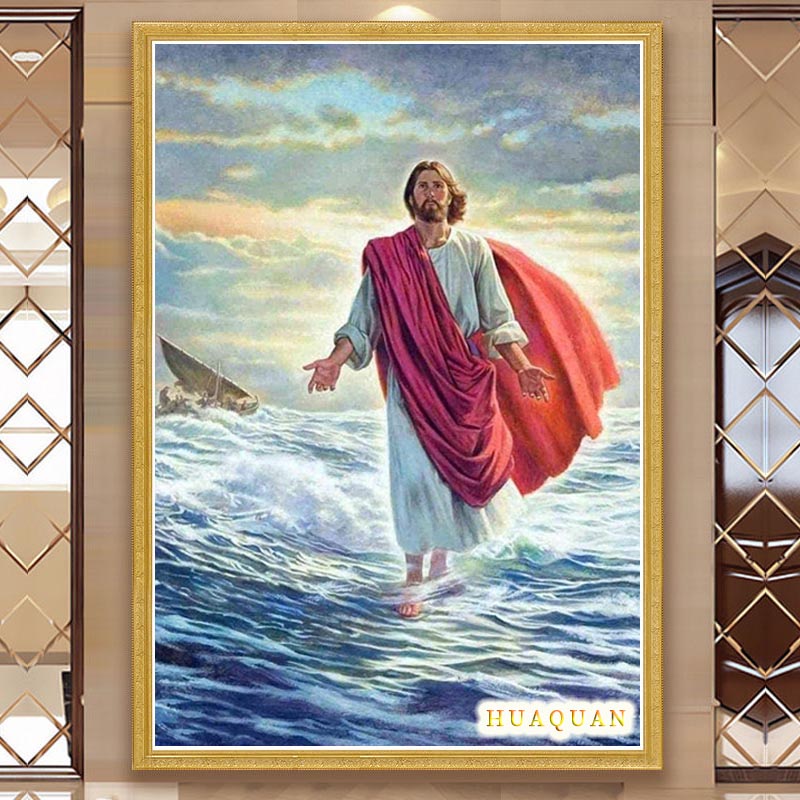 Christianity Jesus Walked On T - огляд і ціна Embroidery Jesus