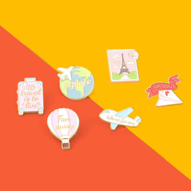 Cartoon plane Earth hot air ba - огляд і ціна Embroidery Bali
