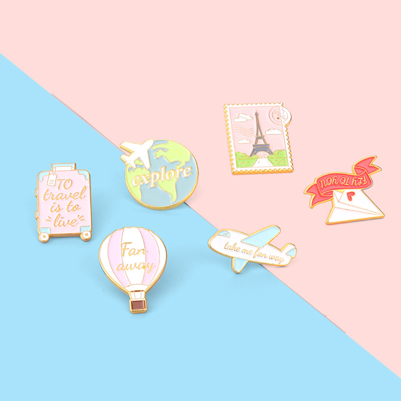 Cartoon plane Earth hot air ba - огляд і ціна Embroidery Bali