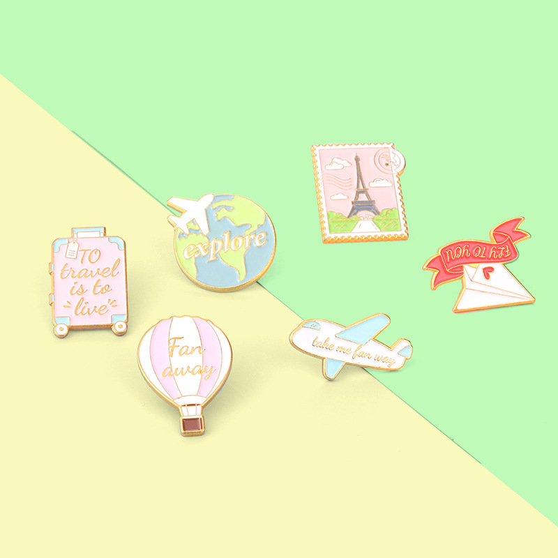 Cartoon plane Earth hot air ba - огляд і ціна Embroidery Bali