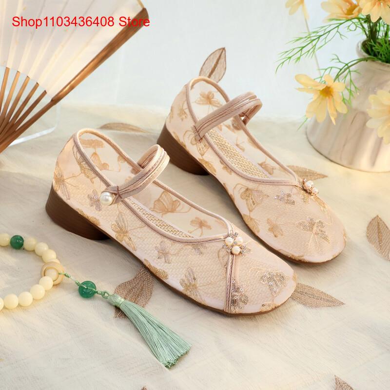 New Mesh Low Heels with Cheong - огляд і ціна Embroidery Style