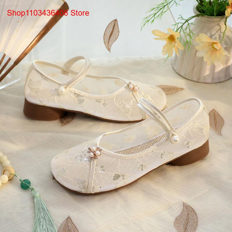 New Mesh Low Heels with Cheong - огляд і ціна Embroidery Style