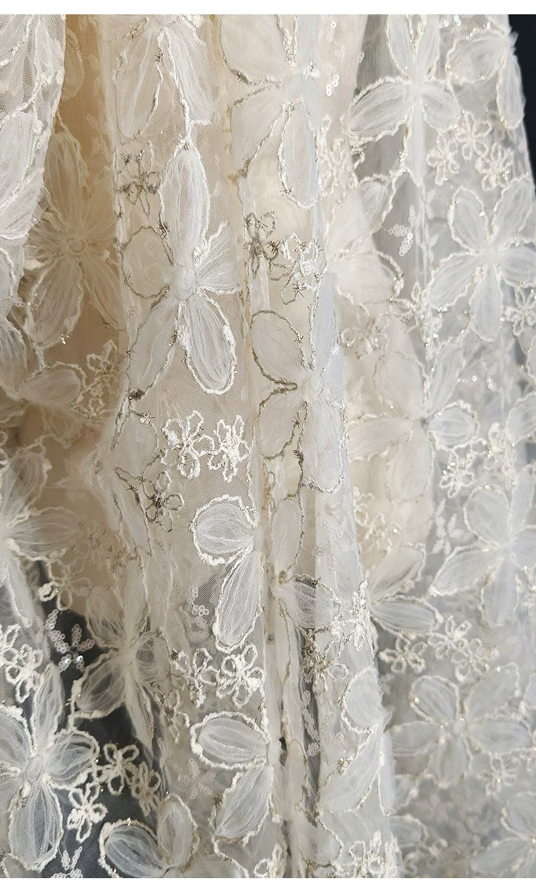 1yard Gold thread sequin embro - огляд і ціна Embroidery Design 3D