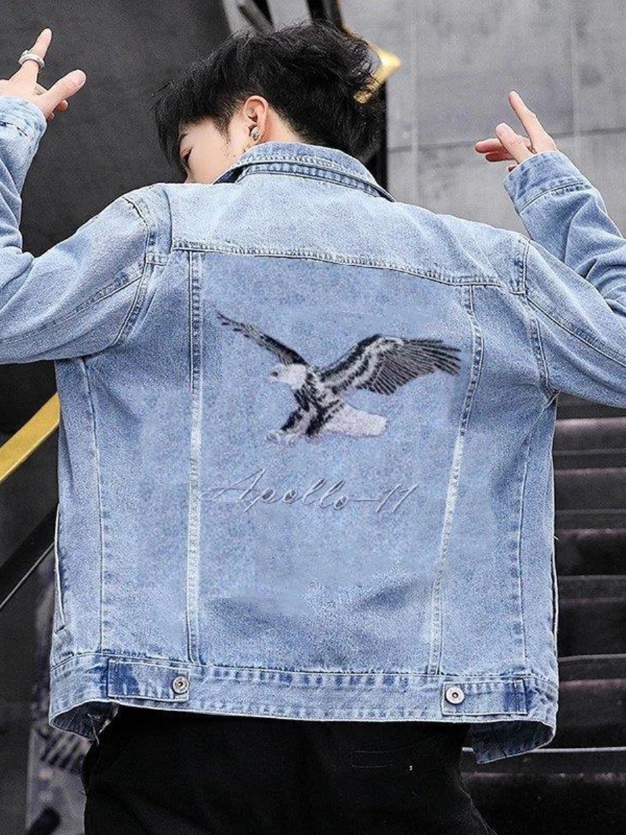 New 2026 Men's Denim Jacket Sp - огляд і ціна Embroidery Jeans
