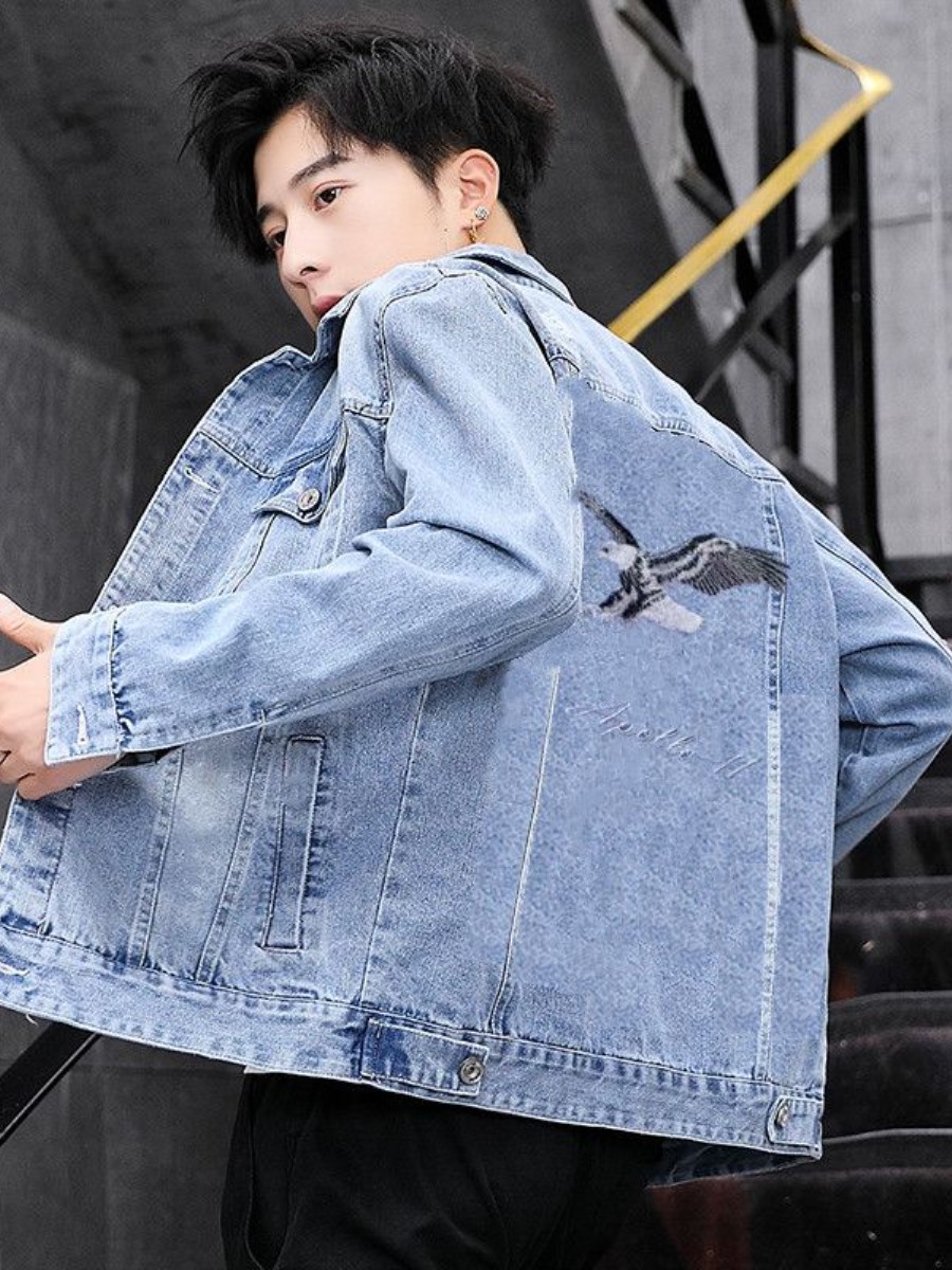New 2026 Men's Denim Jacket Sp - огляд і ціна Embroidery Jeans