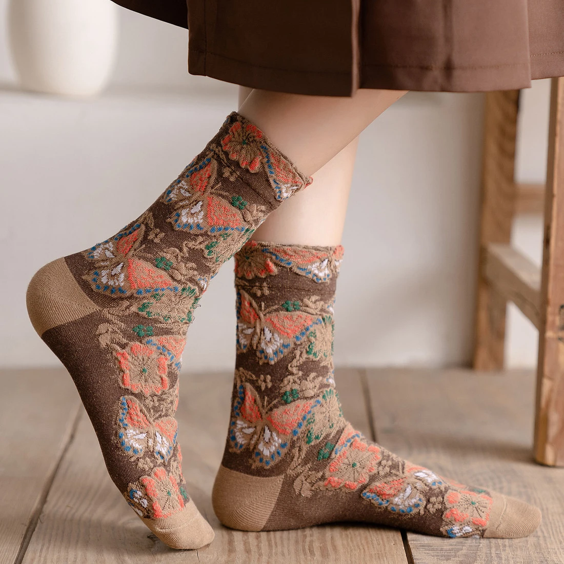 Floral Embroidery Women's Sock - огляд і ціна Embroidery On Socks
