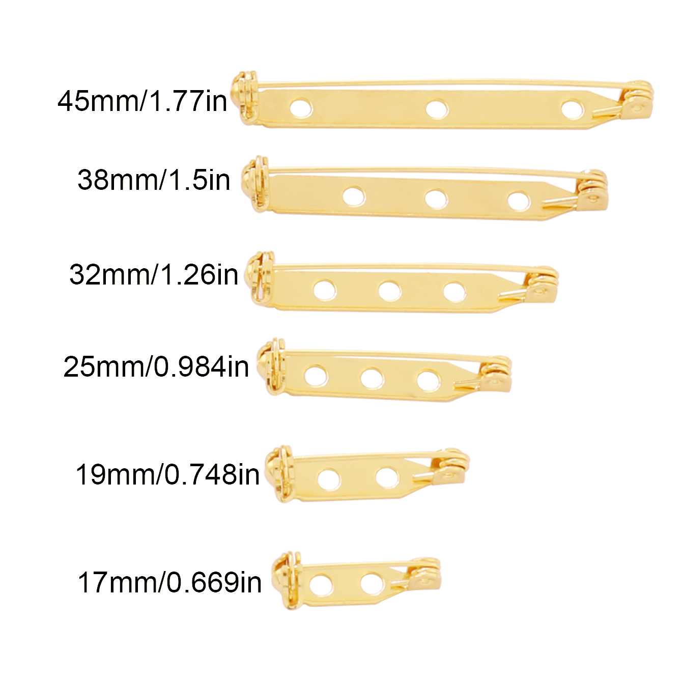 10pcs 17-45mm Brooch Clip Base - огляд і ціна Embroidery Simple