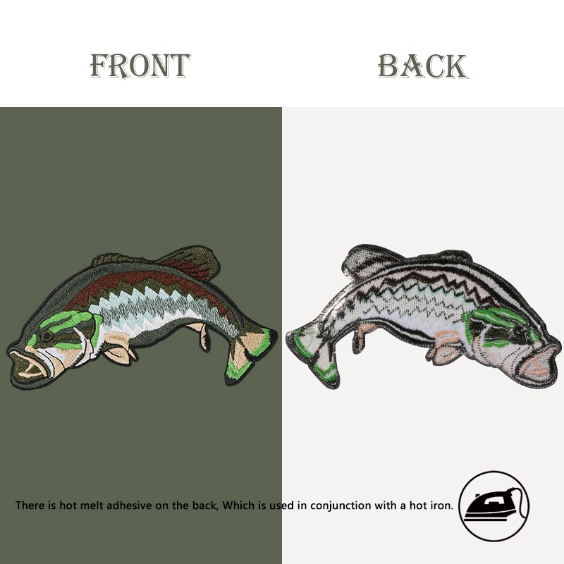 1PC Bass Embroidered Patch Fis - огляд і ціна Embroidery Hat Machine