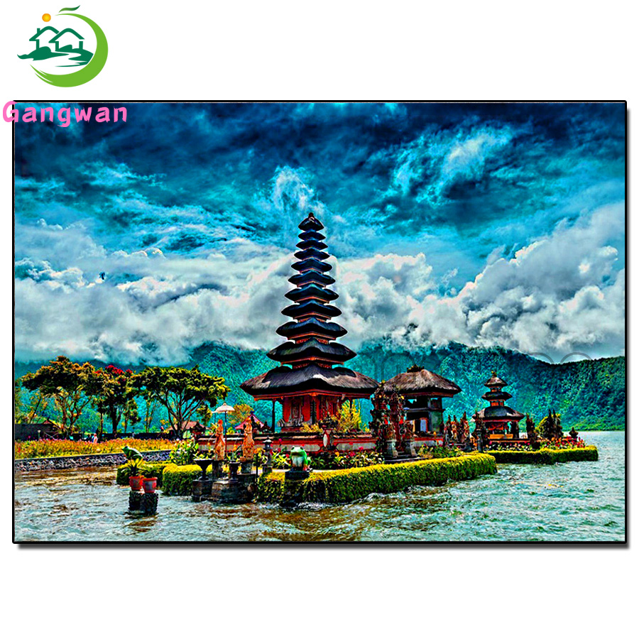scenic building diamond painti - огляд і ціна Embroidery Bali