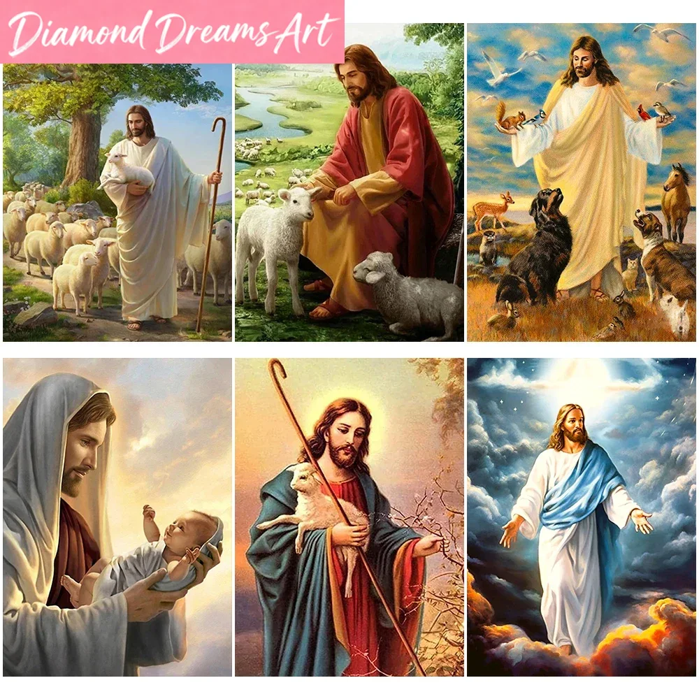 Frameless，DIY Christian Diamon - огляд і ціна Embroidery Jesus