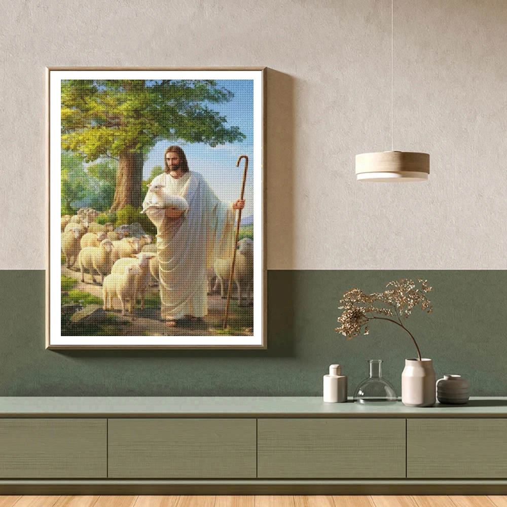 Frameless，DIY Christian Diamon - огляд і ціна Embroidery Jesus