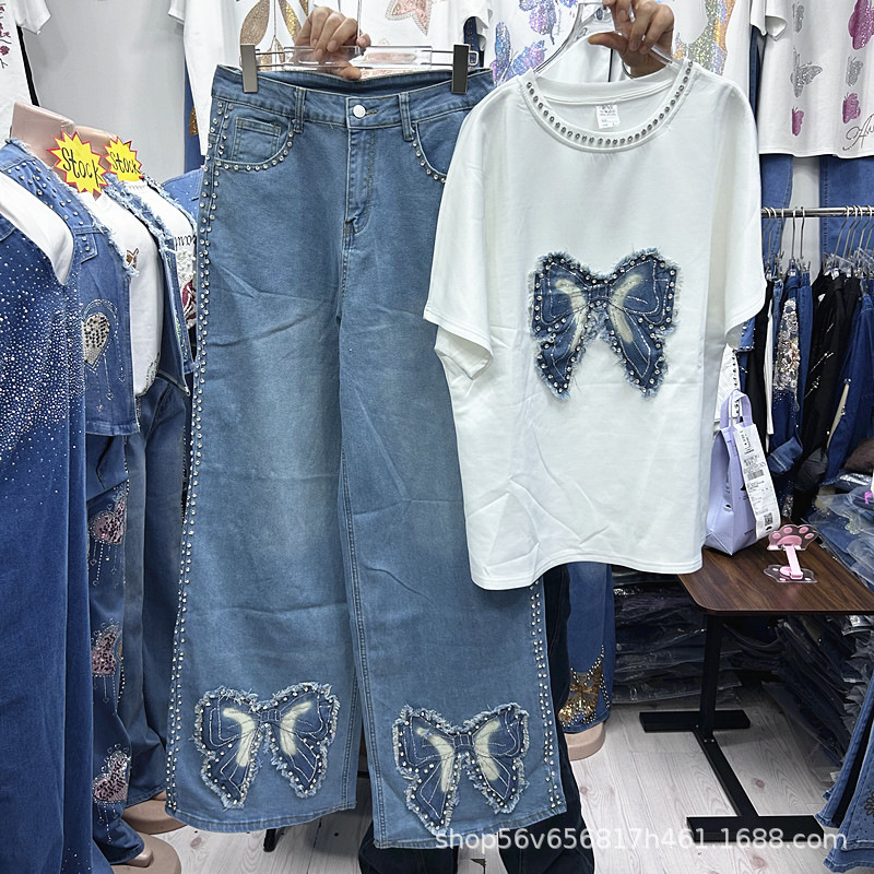 New Spring Summer Loose Women  - огляд і ціна Embroidery Jeans