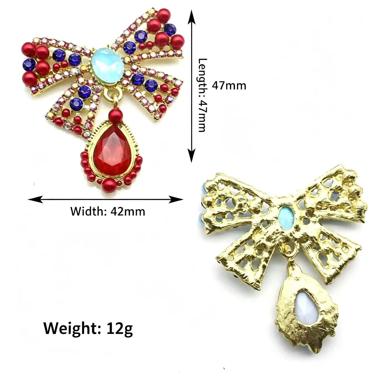 Gold Alloy Bow Crystal Rhinest - огляд і ціна Embroidery Simple
