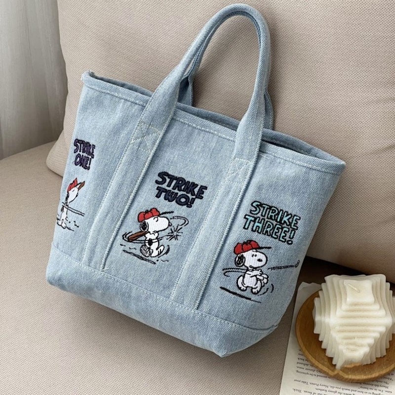 New Snoopy Comic Denim Tote, L - огляд і ціна Embroidery Workshop