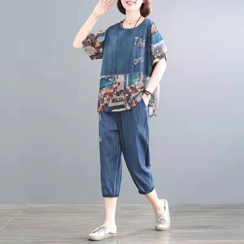5XL Summer Women's Jeans Sets  - огляд і ціна Embroidery Jeans
