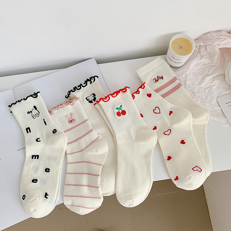 Women Socks Cotton Cute Rabbit - огляд і ціна Embroidery On Socks
