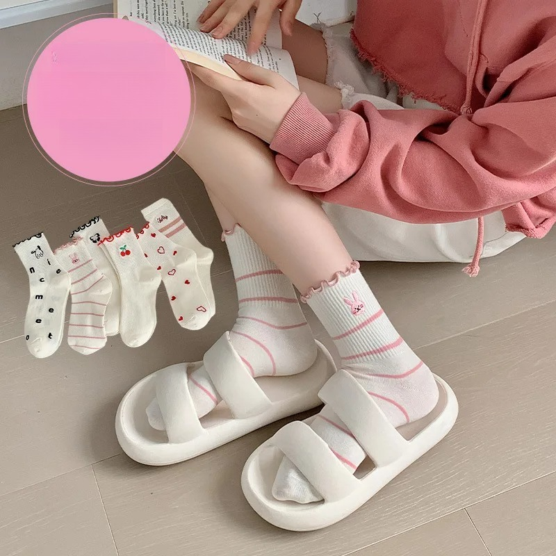 Women Socks Cotton Cute Rabbit - огляд і ціна Embroidery On Socks