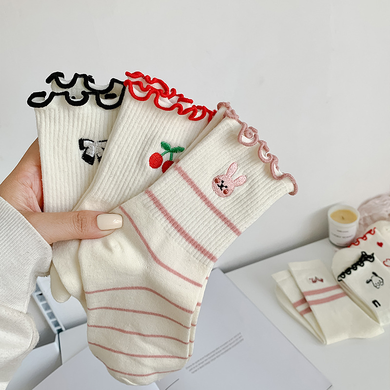 Women Socks Cotton Cute Rabbit - огляд і ціна Embroidery On Socks