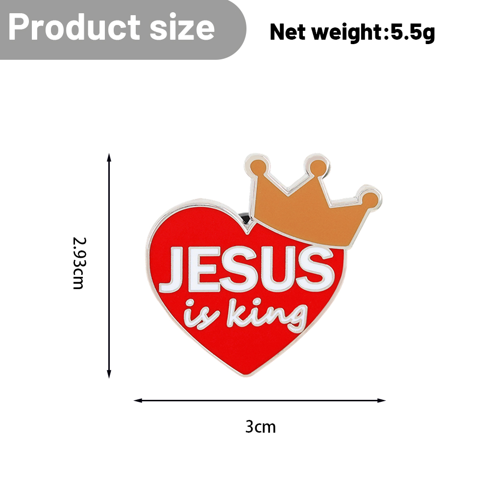 Jesus Is King Red Heart Crown  - огляд і ціна Embroidery Jesus