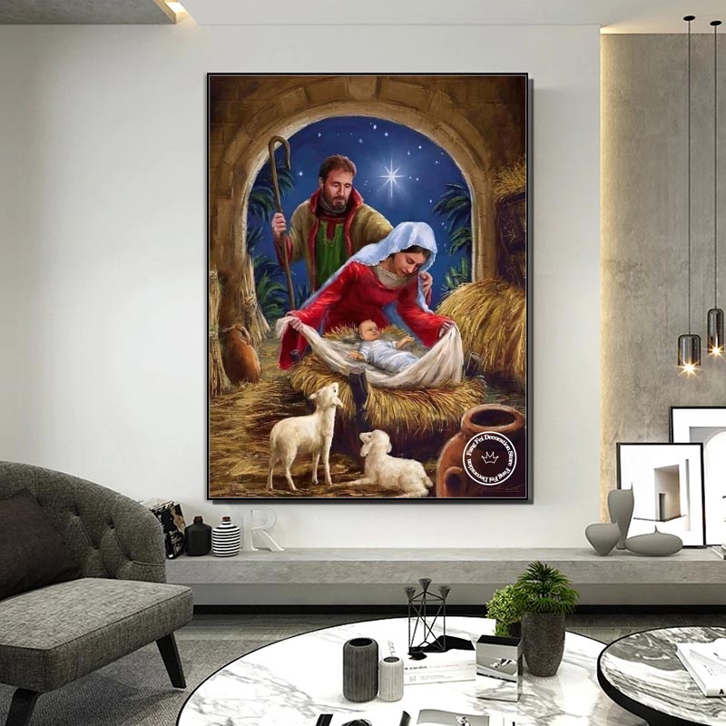 Jesus Christ Born Full Diamond - огляд і ціна Embroidery Jesus
