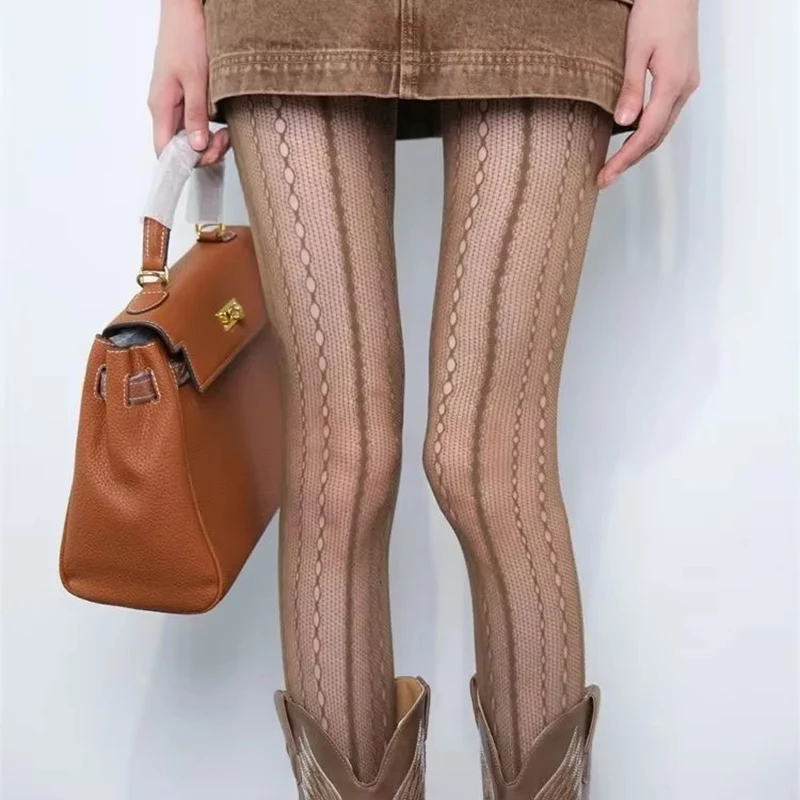 Retro Brown Lace Hollow Mesh F - огляд і ціна Embroidery On Socks