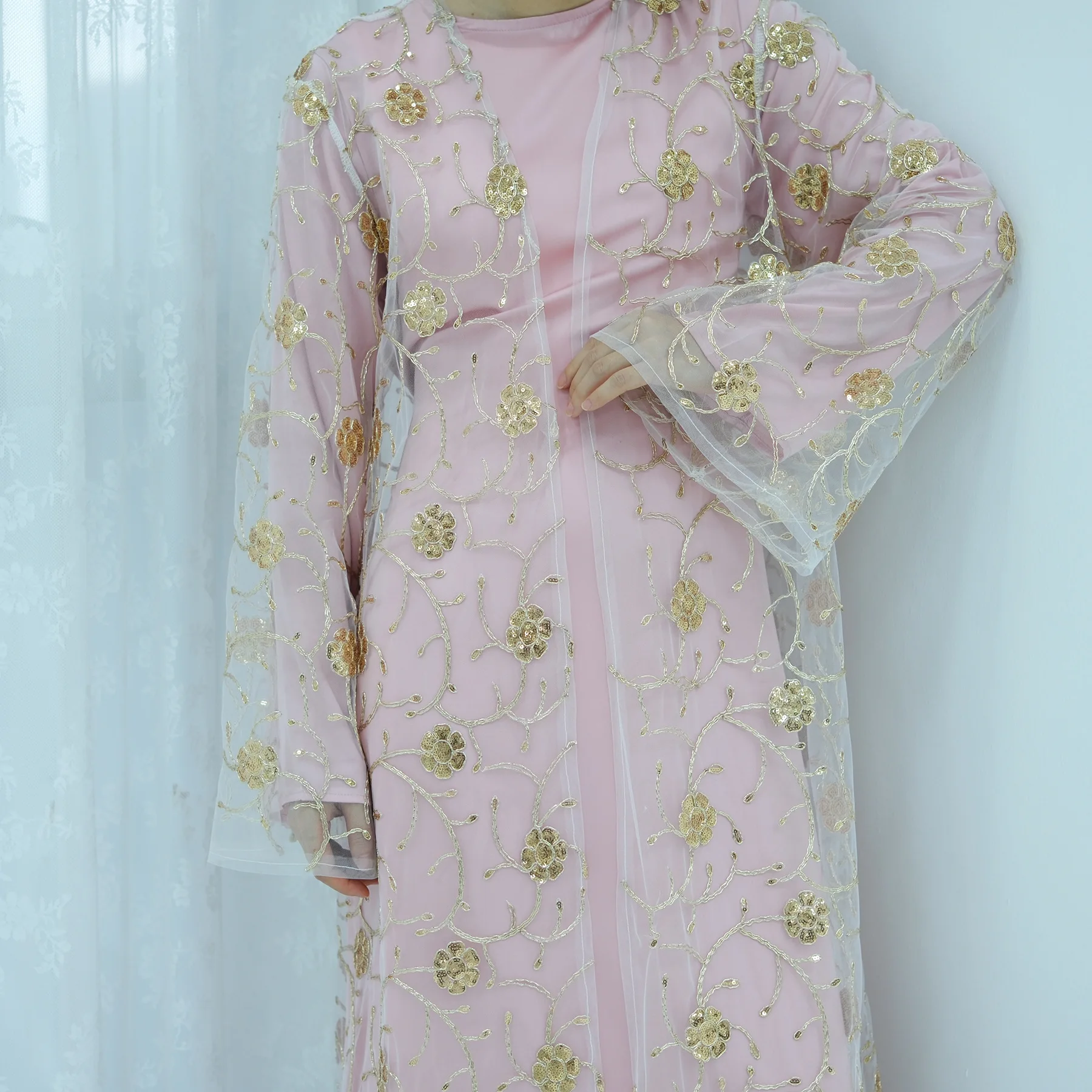 Muslim Mesh Kimono Cardigan Se - огляд і ціна Embroidery Kebaya