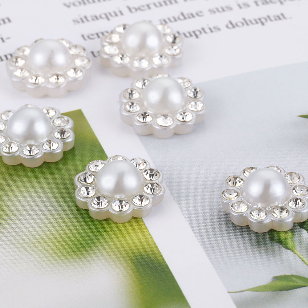 50pcs White Flat Imitation Pea - огляд і ціна Embroidery Simple