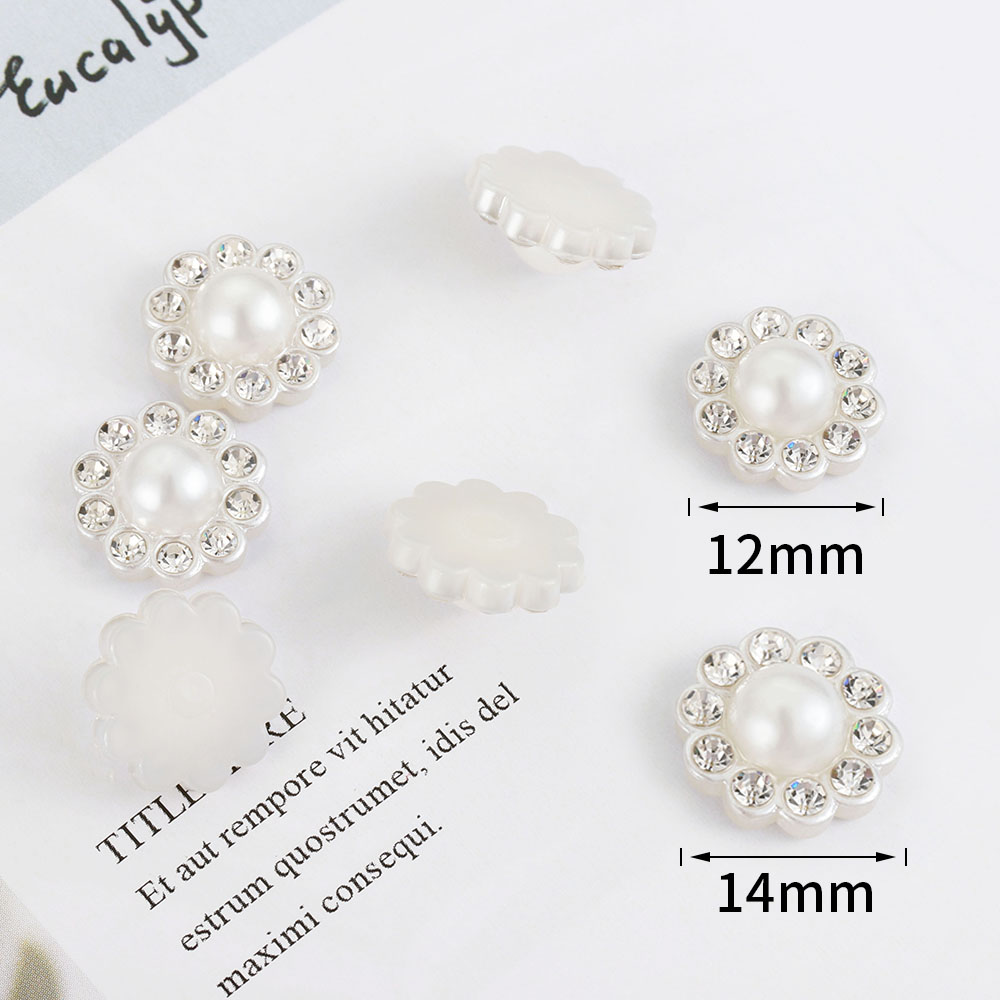 50pcs White Flat Imitation Pea - огляд і ціна Embroidery Simple