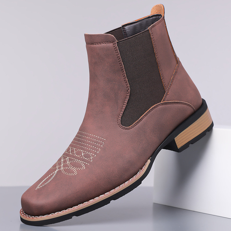 Luxury Men's Chelsea Boots Hig - огляд і ціна Embroidery On Leather