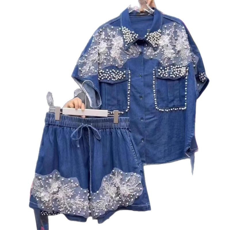 Women Diamonds Beaded Flowers  - огляд і ціна Embroidery Jeans