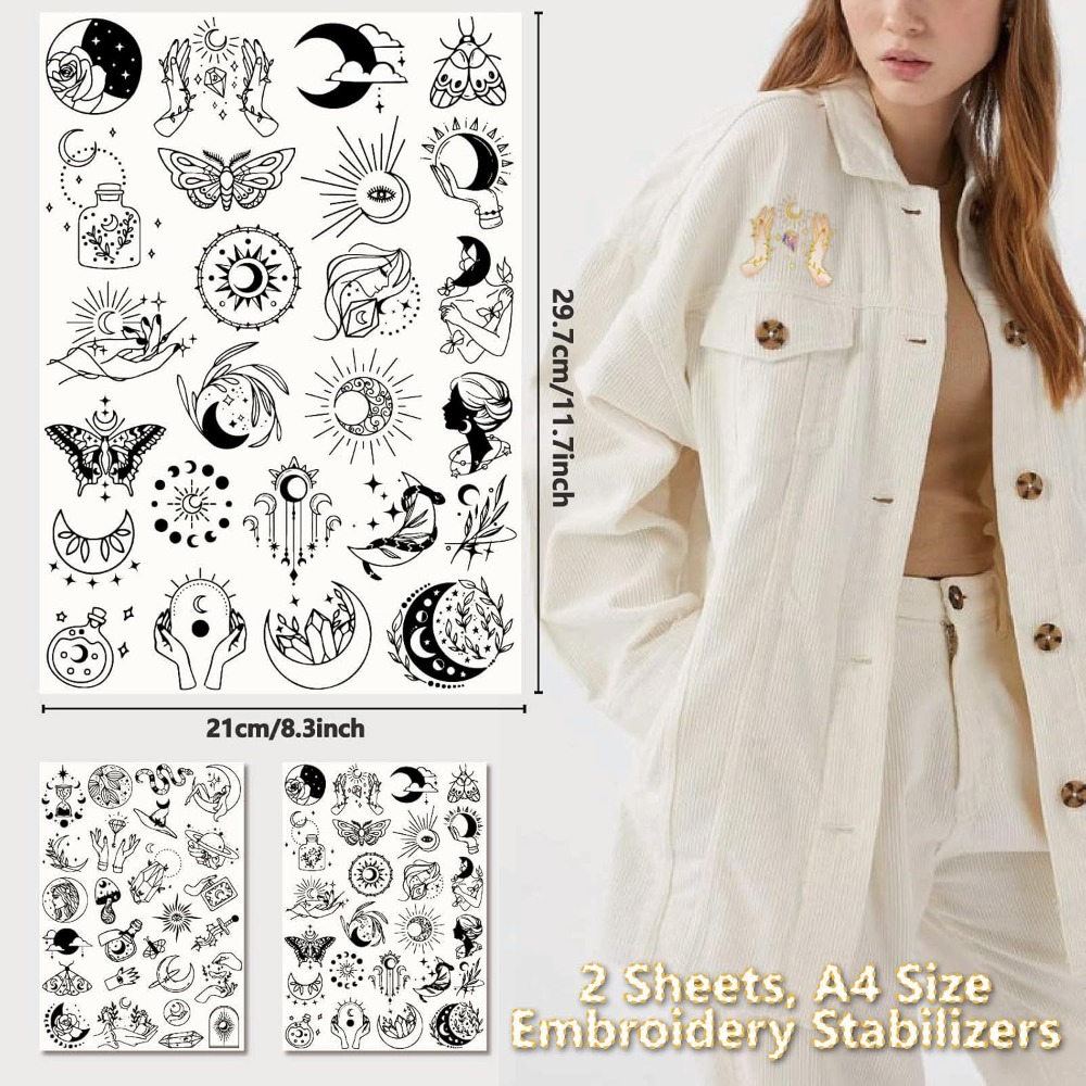 51Pcs Boho Moon Sun Water Solu - огляд і ціна Water Soluble Stabilizer